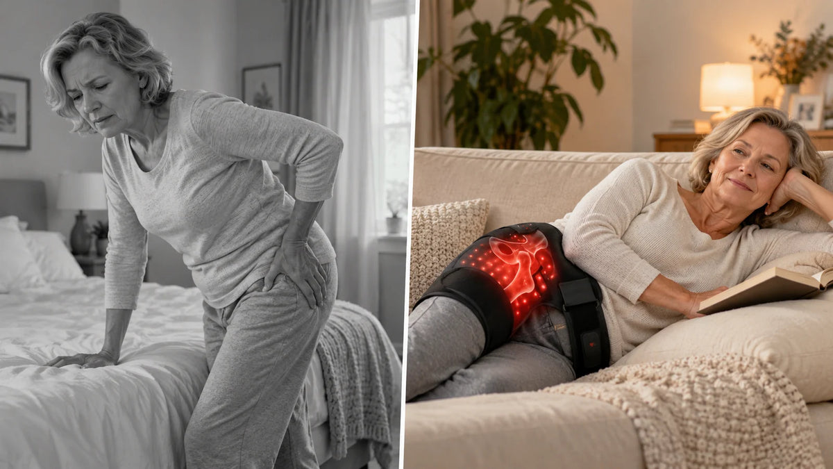 Avant : la douleur à la hanche. Après : la vie au divan, sans douleur