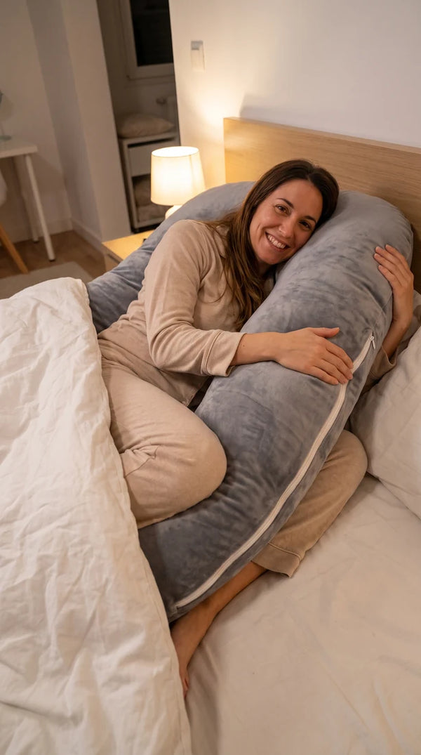 Des clientes avec leur coussin en U
