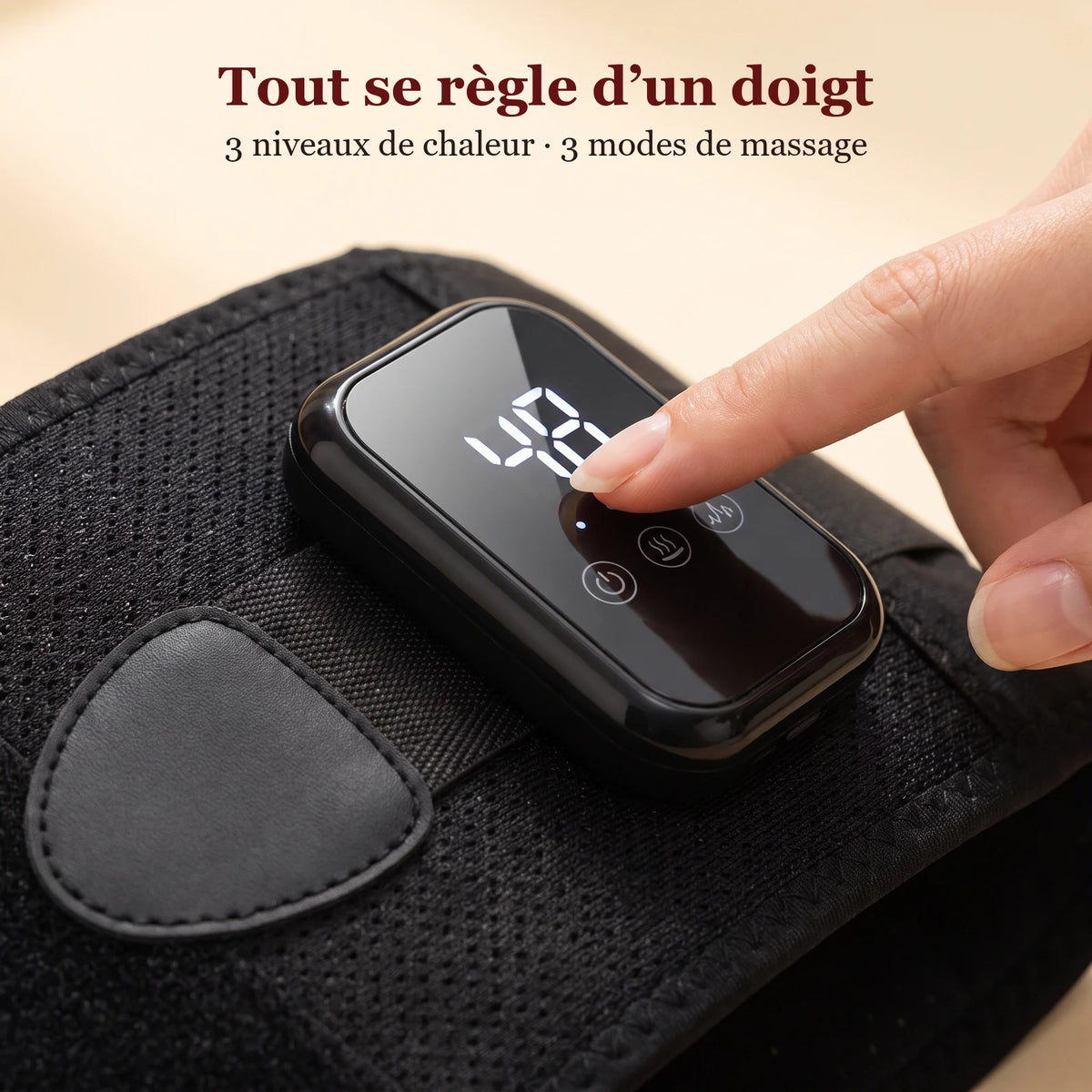 L'écran tactile de la ceinture chauffante