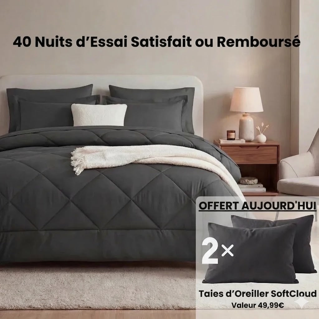 Verudia DreamWrap® — La Couette Qu'on Lave Comme un Drap