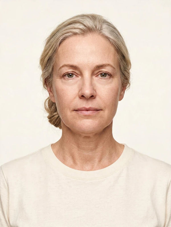 Après : visage dégonflé