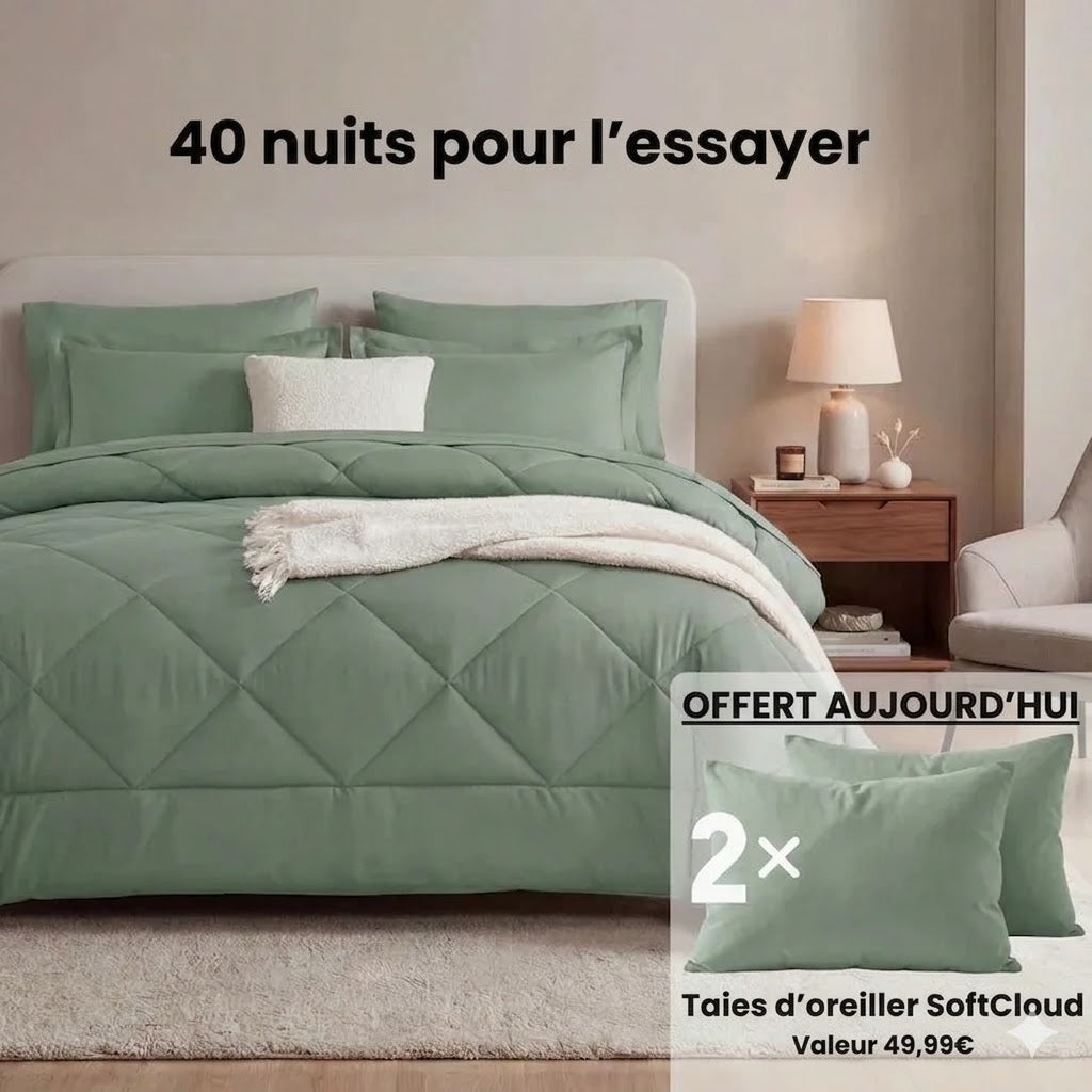 Verudia DreamWrap® — La Couette Qu'on Lave Comme un Drap