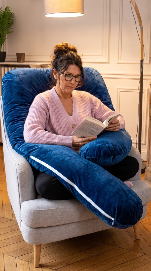 Des clientes avec leur coussin en U