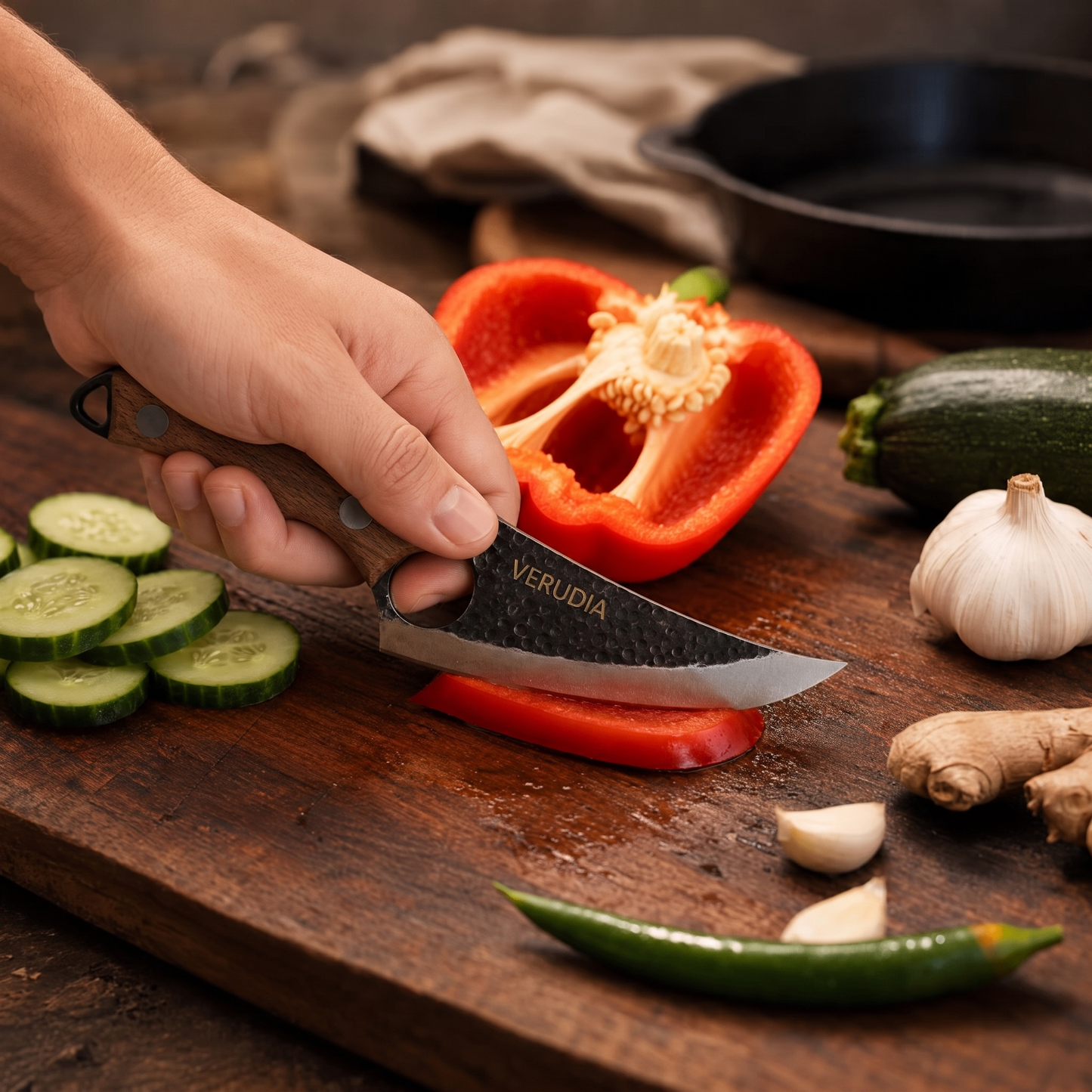 Verudia – Couteau de Chef Japonais Tsuchime