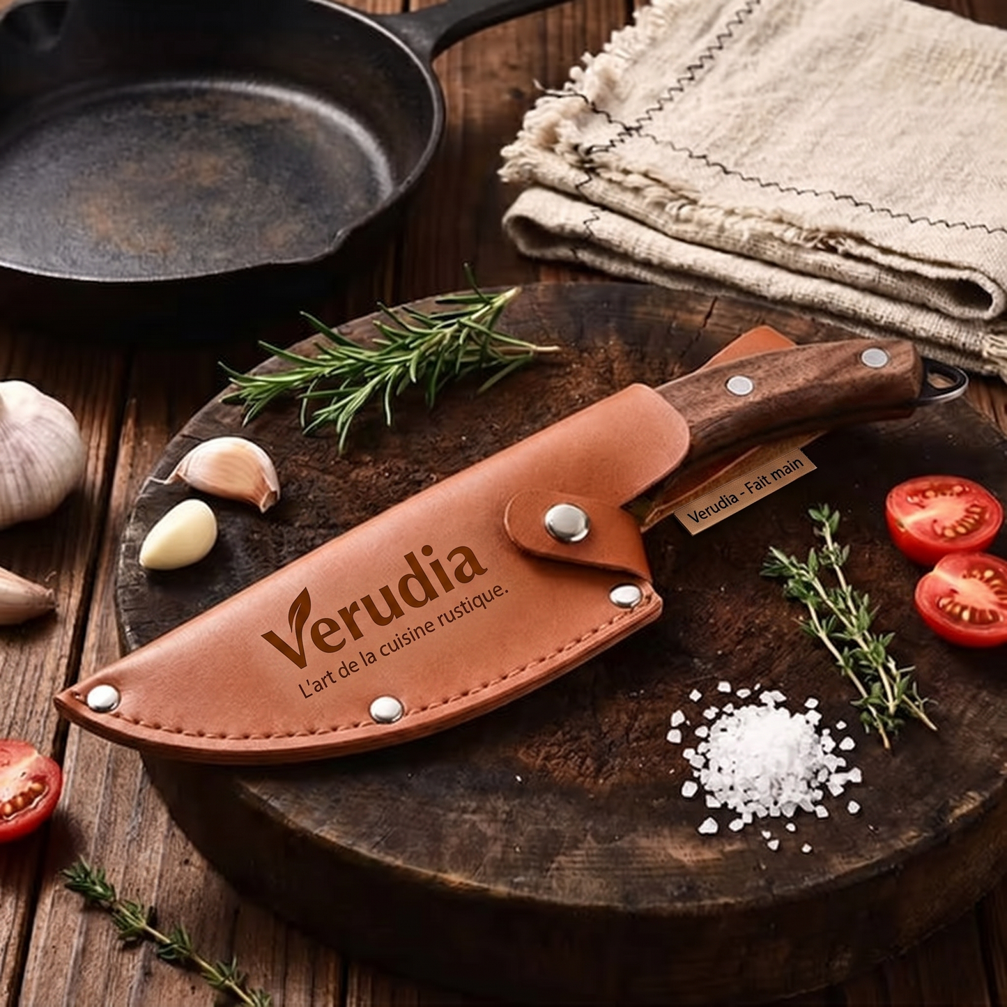 Verudia – Couteau de Chef Japonais Tsuchime