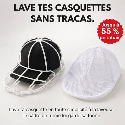 Le lave-casquette Verudia : cadre de forme et filet de lavage