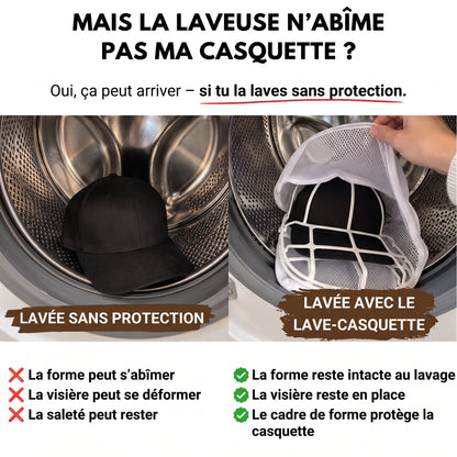 La laveuse n'abîme pas ta casquette dans le cadre