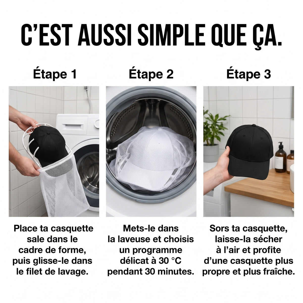 Mode d'emploi en 3 étapes