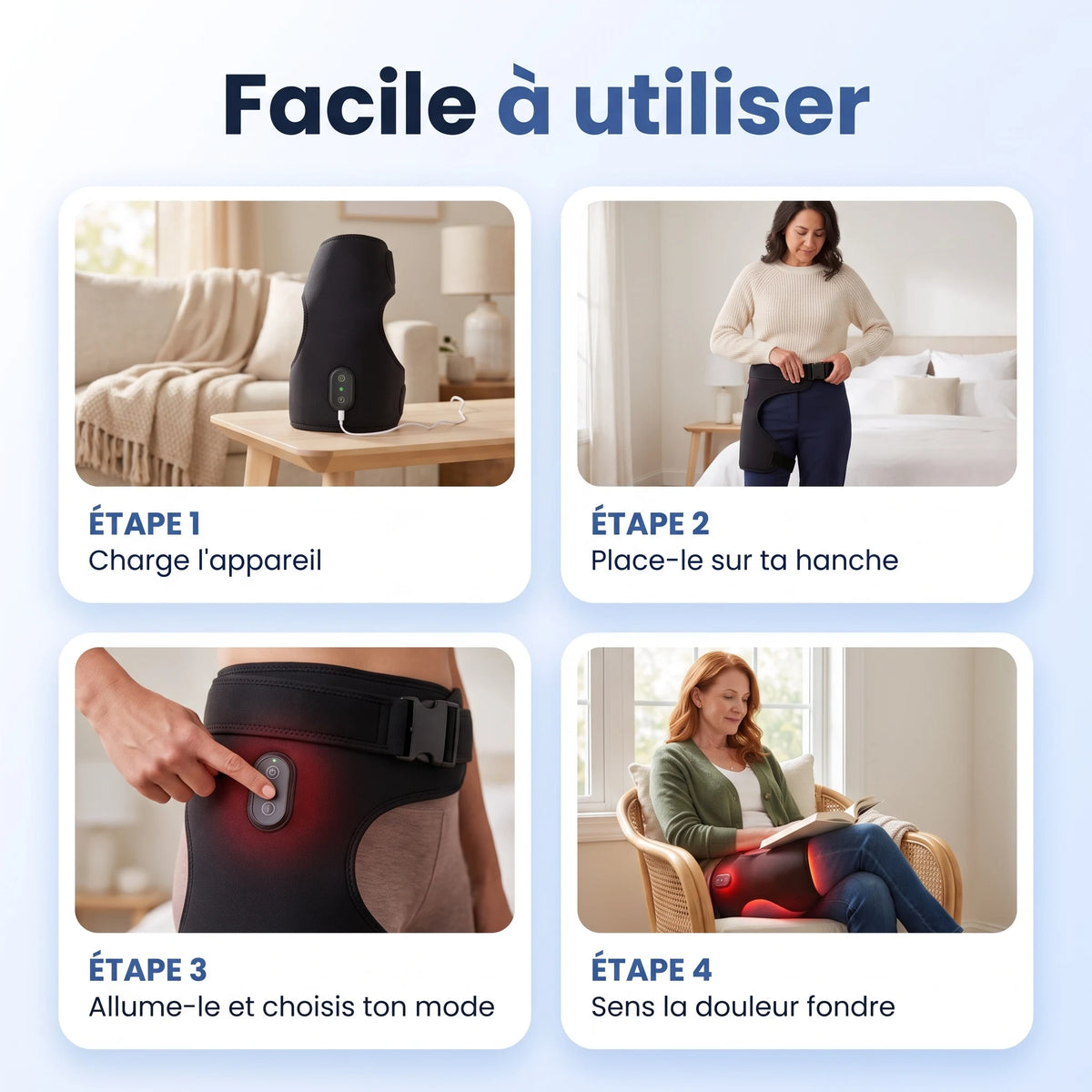 Facile a utiliser en 4 etapes