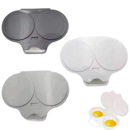Pocheuse à œufs en gris anthracite, blanc et gris pâle