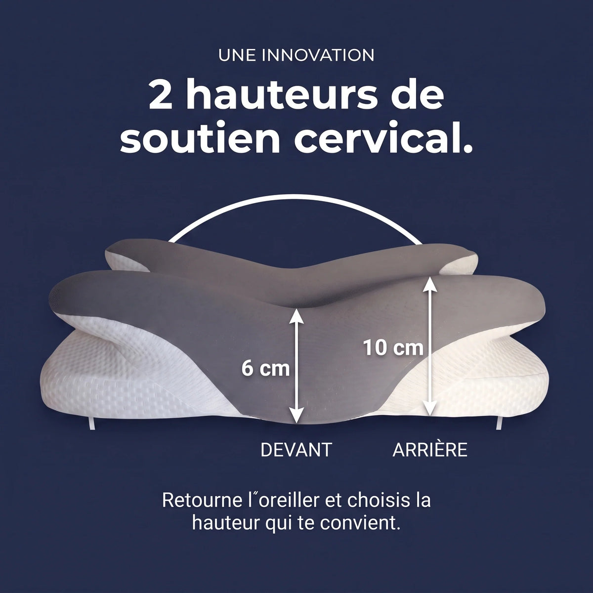 2 hauteurs de soutien cervical